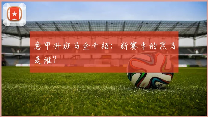 意甲升班马全介绍：新赛季的黑马是谁？